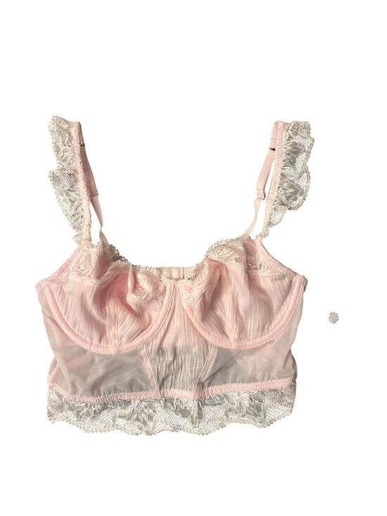 Auden Other - Auden Women's Lace Detail Bustier Top in Pink